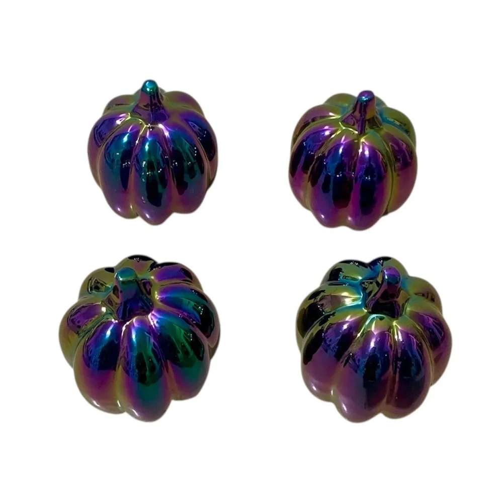 Target Ceramic Iridescent Mini Pumpkins Decor - Set of 4